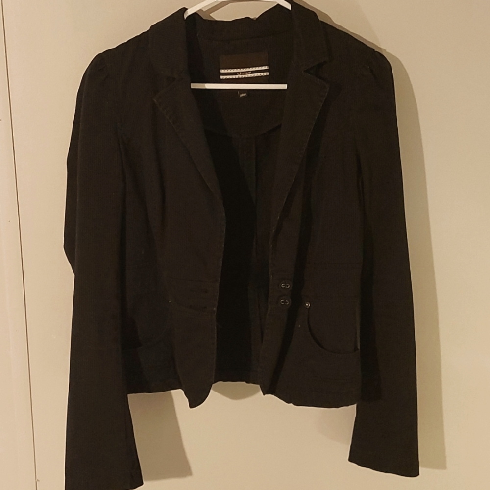 Dcasual Blazer. Black with light pinstripes. Medium.